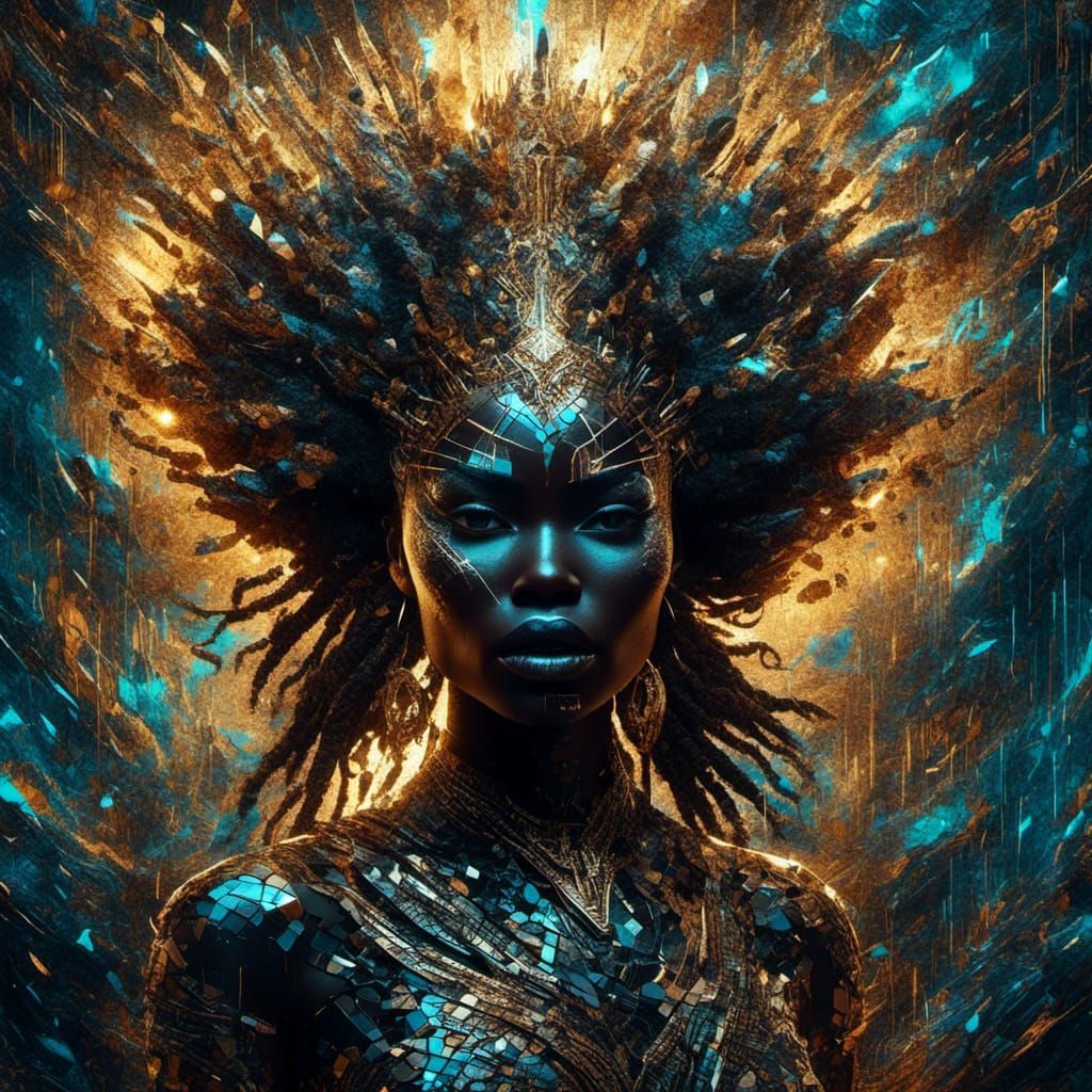 Angry Black Woman with Diabolical Thoughts