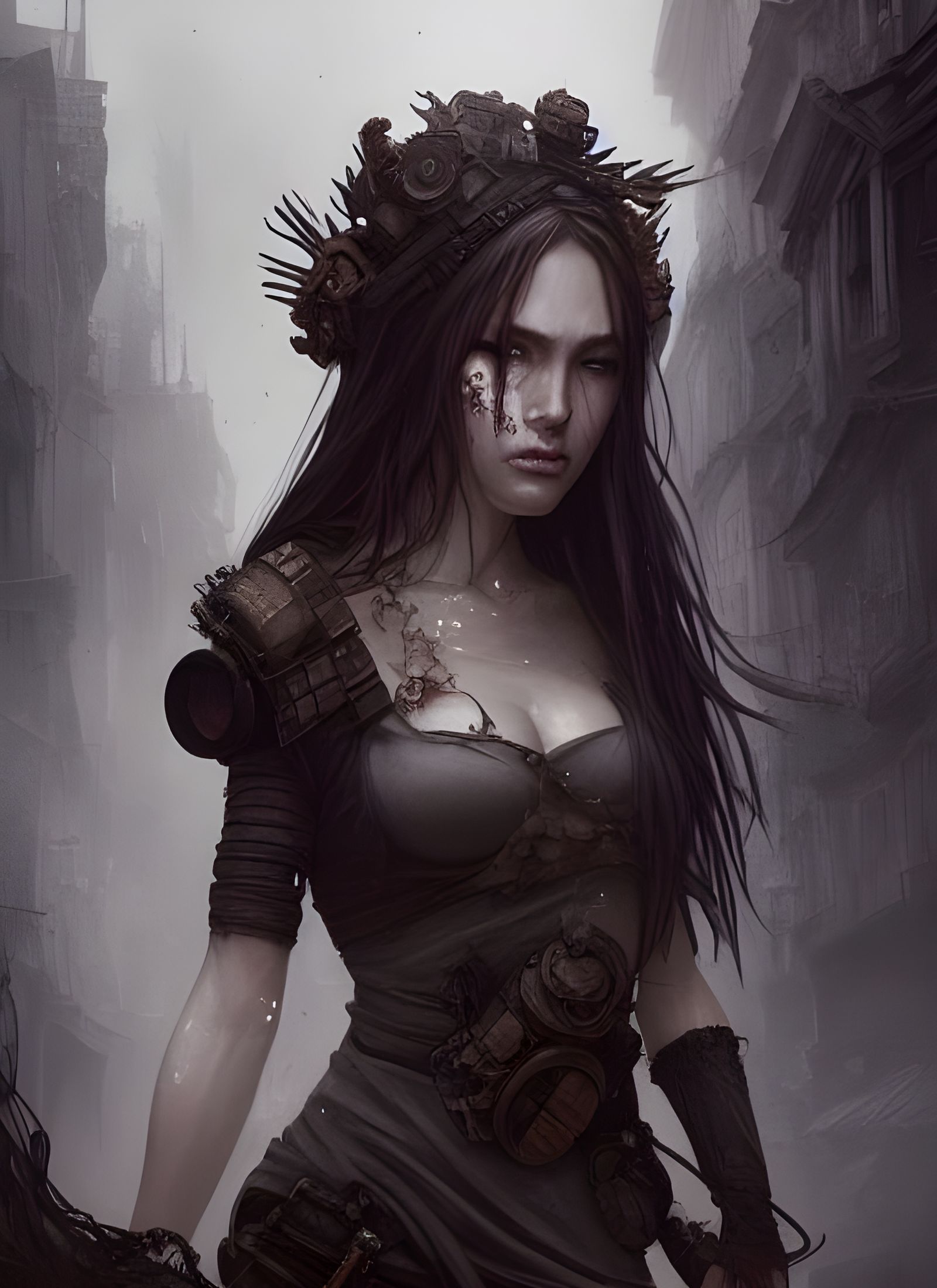 Post-Apocalyptic Goddess in Hyper-Realistic Digital Art