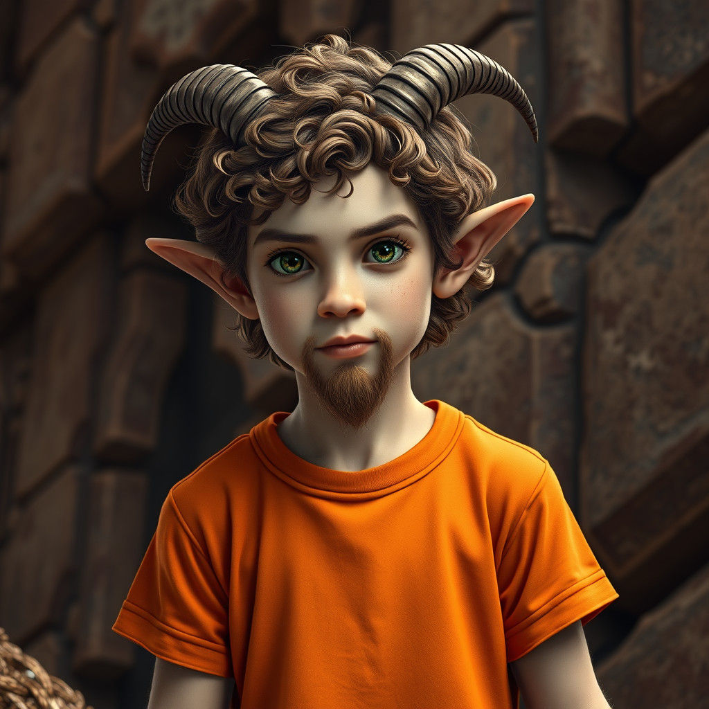 Youthful Satyr in Fantasy Video Game Style