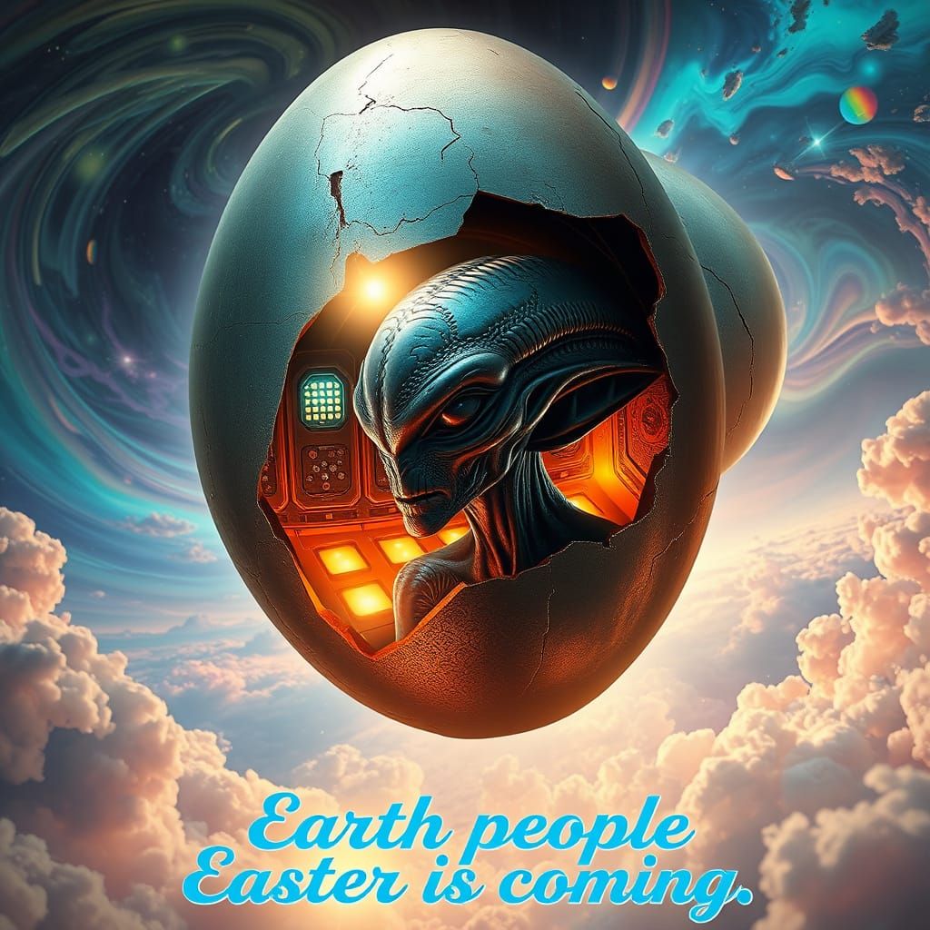 Gargantuan Chocolate Easter Egg Spaceship Lands on Earth