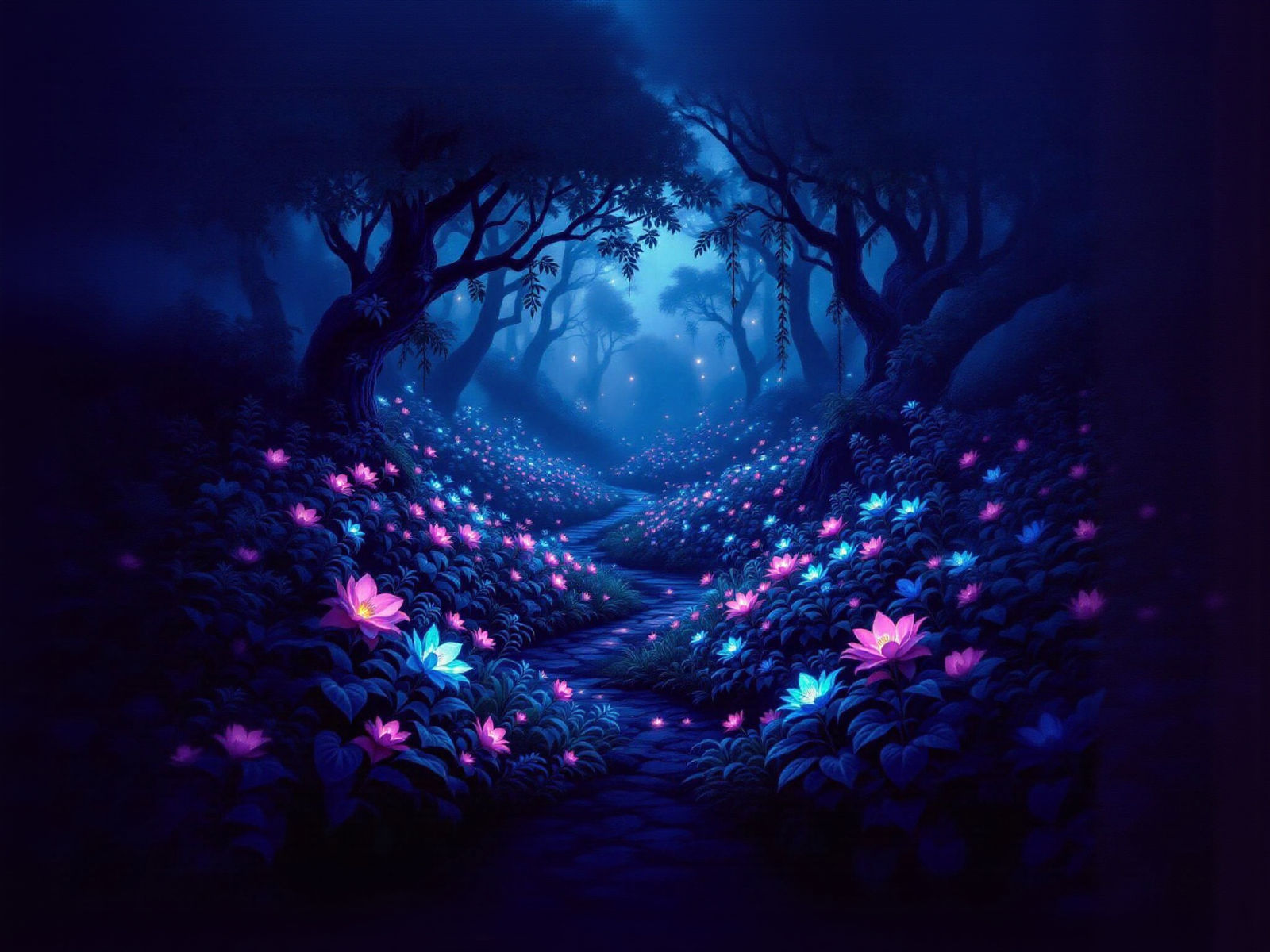 Enchanting Feywild Path in Triadic Colors