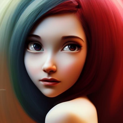 Dark Fantasy Portrait in Cel-Shaded Digital Art Style