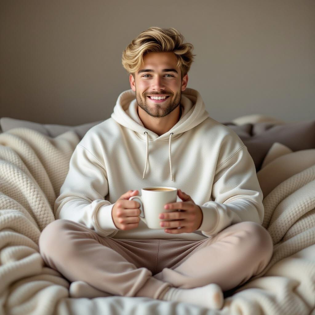 Cozy Construction Worker Portrait in Natural Light