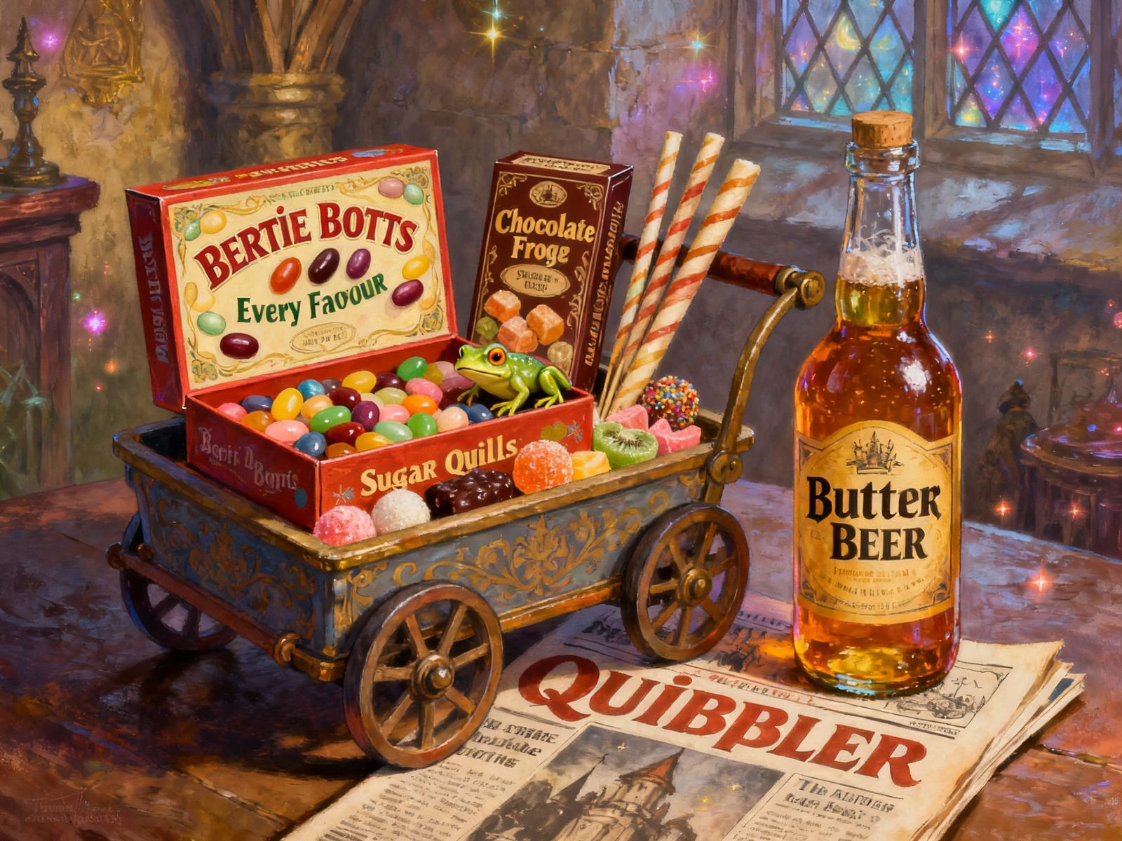 Magical Sweets on a Cart, Fantasy Art Style