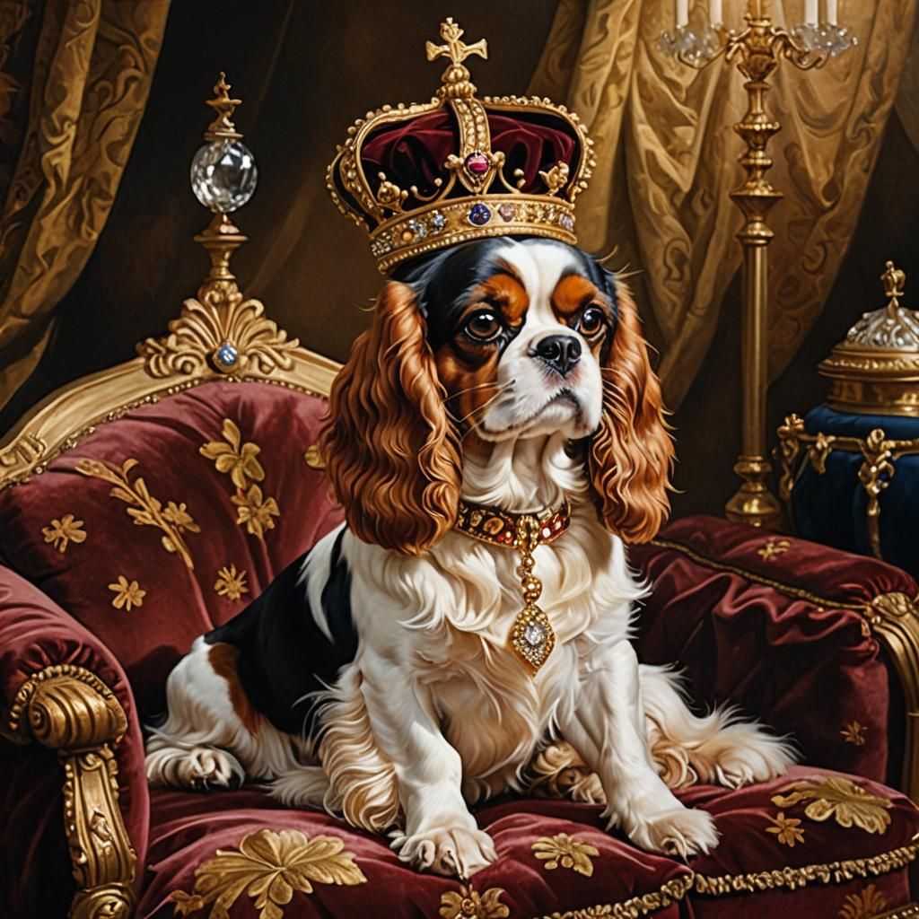 Cavalier King Charles Spaniel Royal Portrait