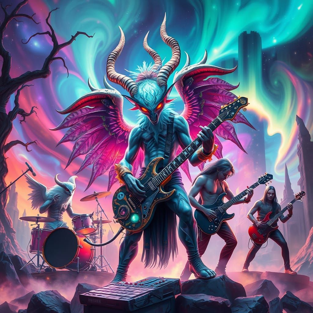 Majestic Nesoi Creature Rocks Out in a Vibrant, Fantastical ...