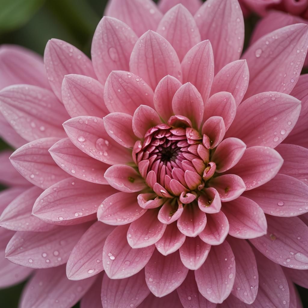 Extreme Close-Up of a Pink Flower