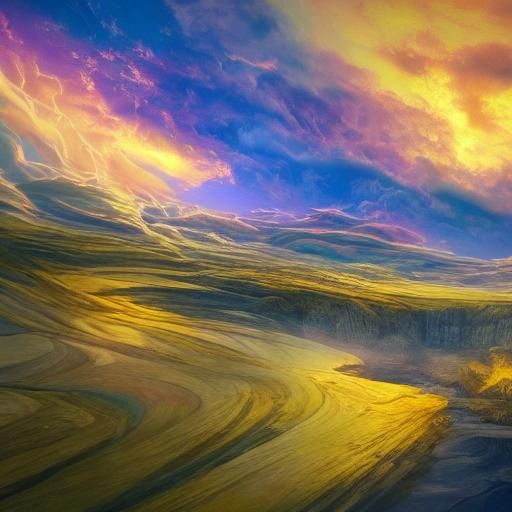 Girl Emerges from Surrealist Painting in Digital Art