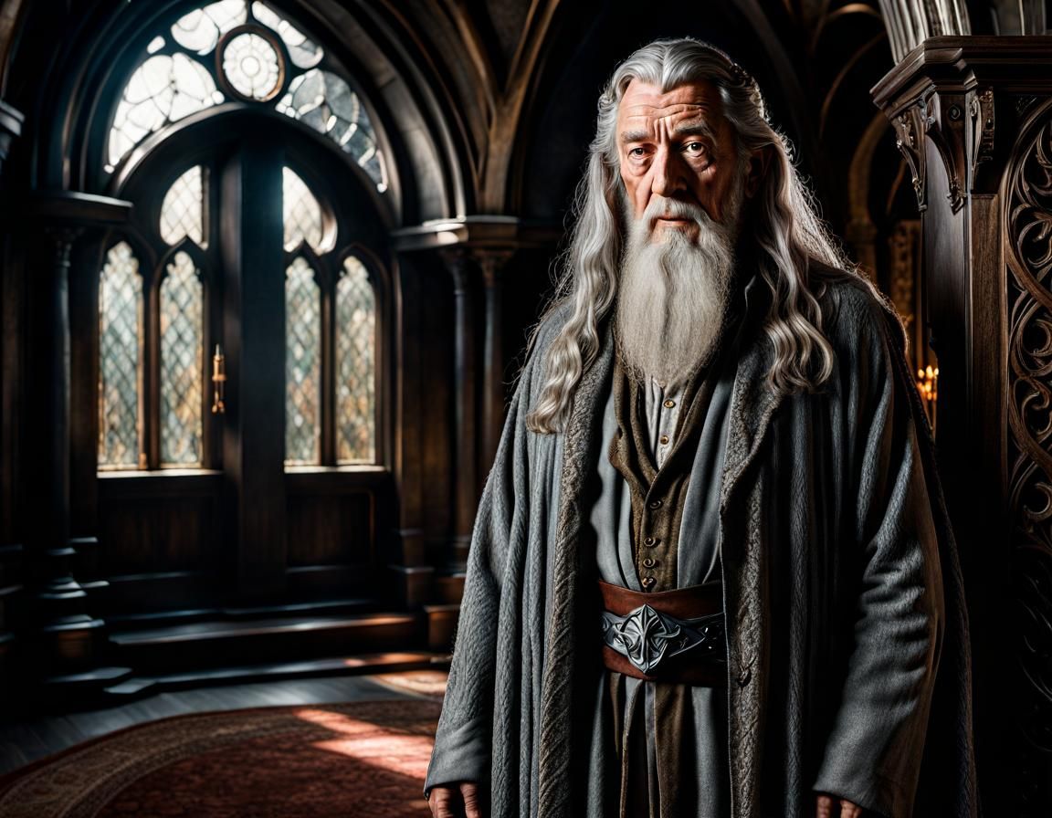 Gandalf the Grey Portrait in Hyperrealistic Detail