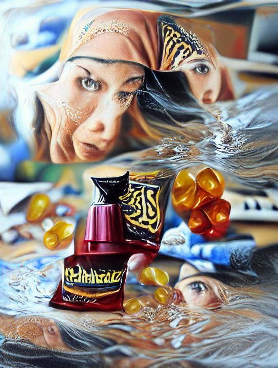 Mystical Scheherazade Photorealistic Oil Painting