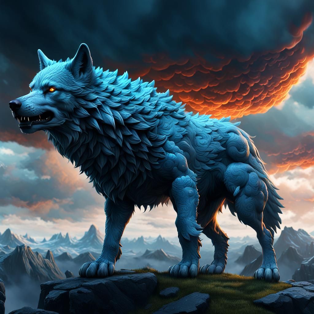 Cloud Wolf Matte Painting in Unreal Engine