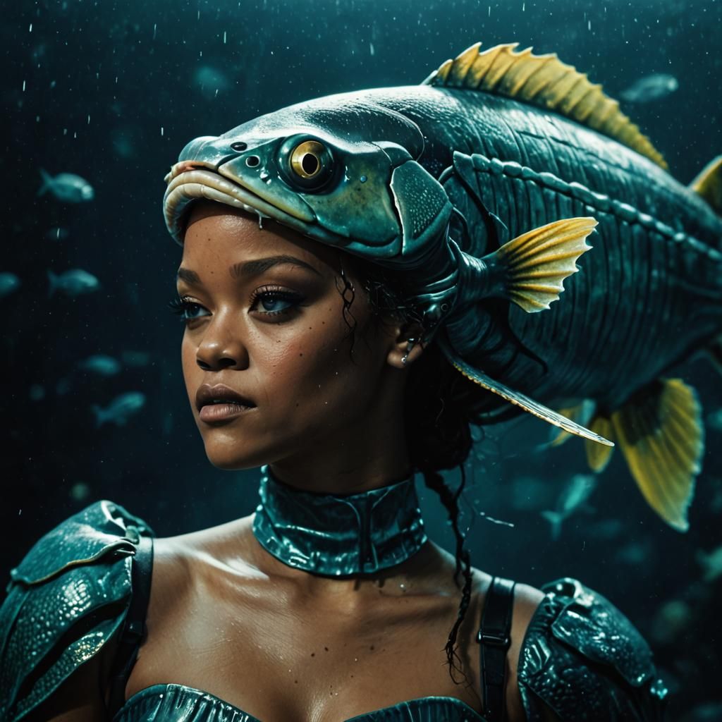 Rihanna as Deep Sea Fish in Cinematic Still