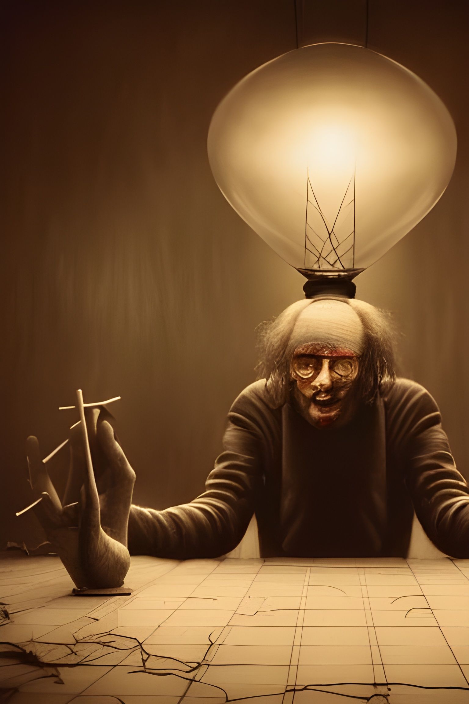 Surreal Stop-Motion Scene of Conversational Nihilism