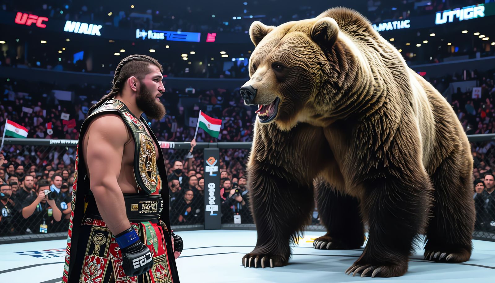 UFC Weigh-In: Nurmagomedov vs. Grizzly Bear Face-Off