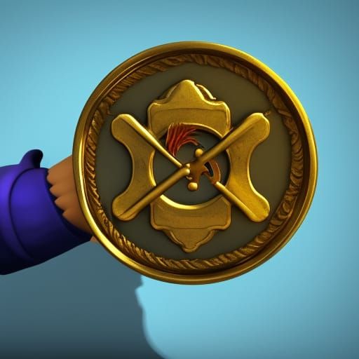 Pirate Biting Gold Coin: Pixar-Style 3D Art