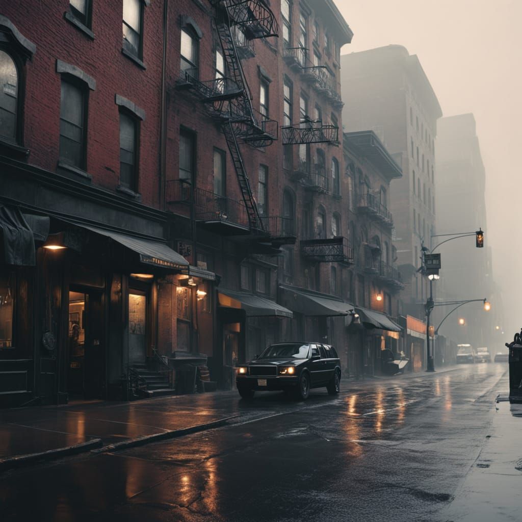 Film Noir: Rainy Afternoon on the Bowery