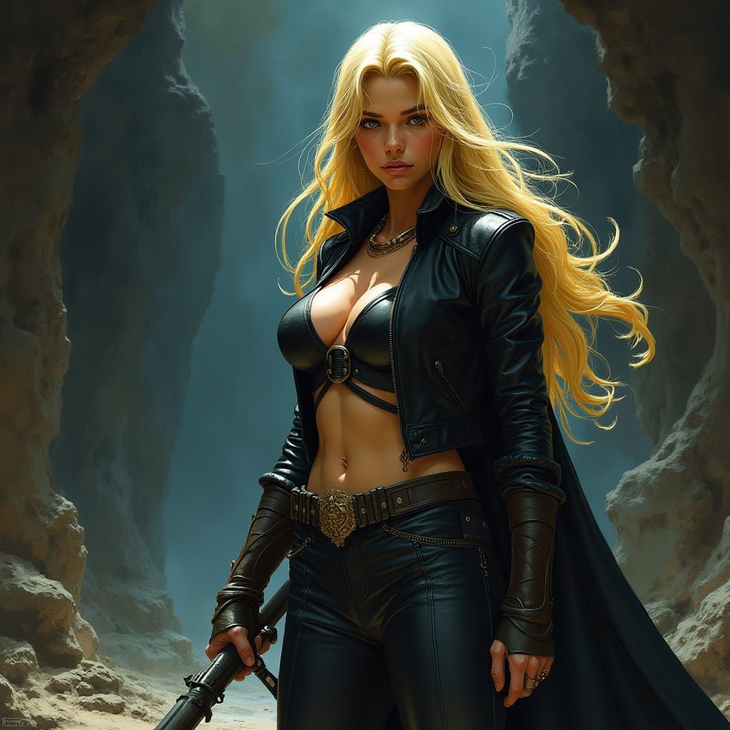 Egyptian Warrior in Dark Fantasy Art Style