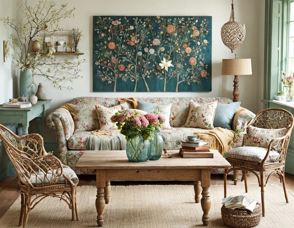 Intricate Winter Wonderland Home Scene in Whimsical Style