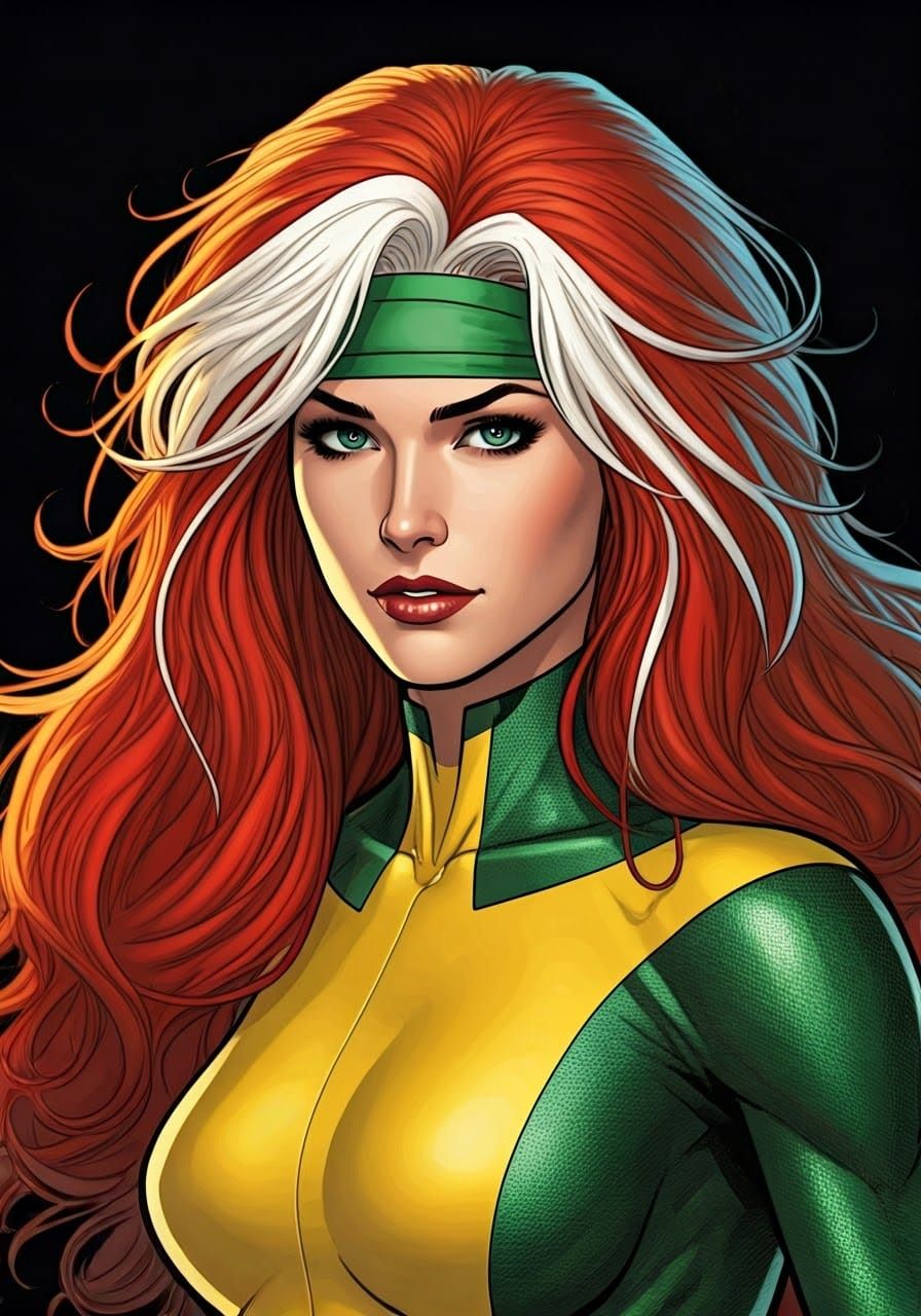Rogue in Yellow and Green X-Men Suit