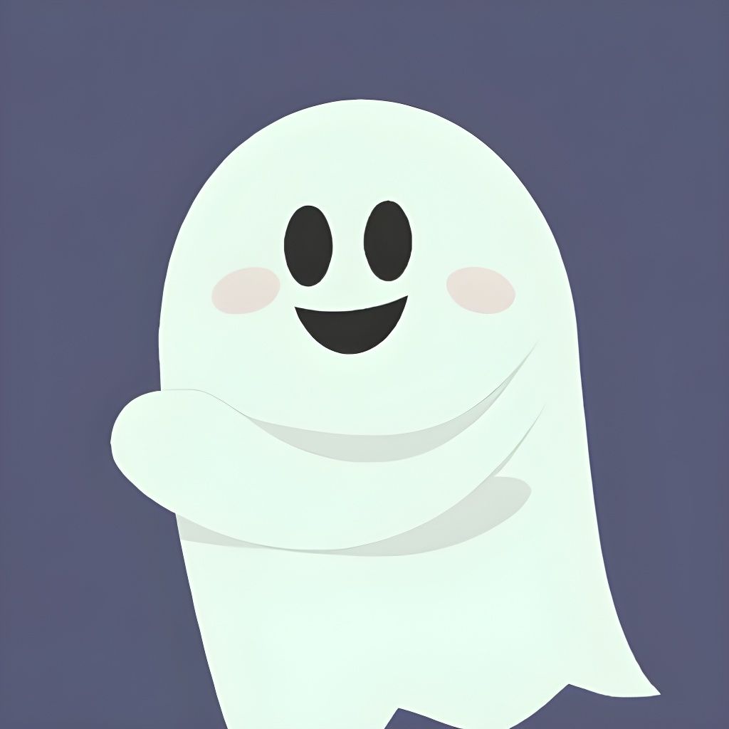 Pixar-Style Cute Ghost Hugging
