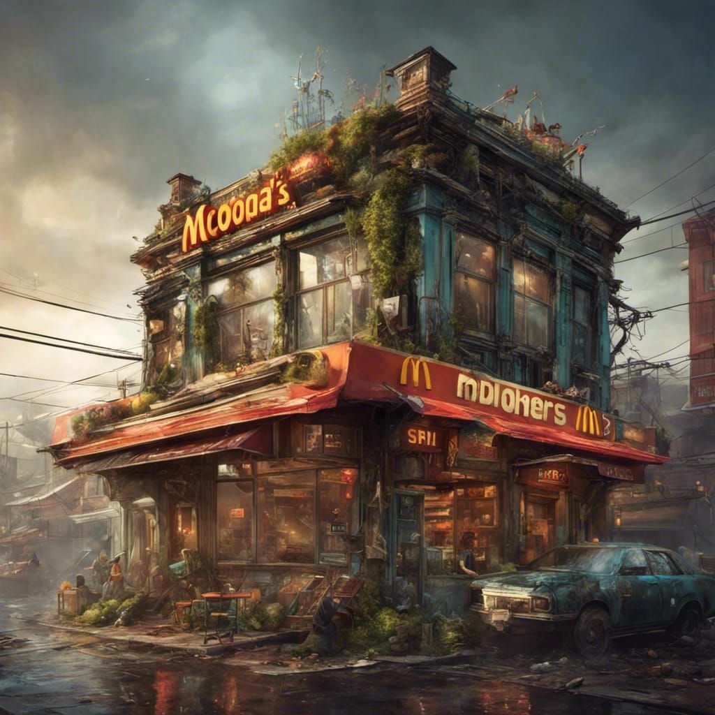 Post-Apocalyptic McDonald's Restaurant in Overgrown Seattle