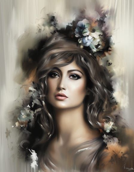 Greek Goddess Portrait in Painterly Speedpaint Style