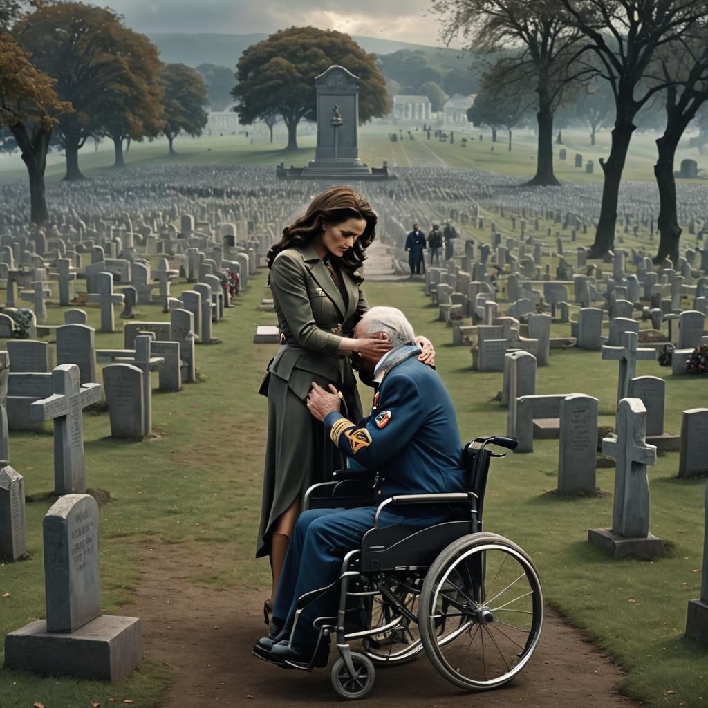 Wonder Woman and Steve Trevor Honor Fallen at Normandy