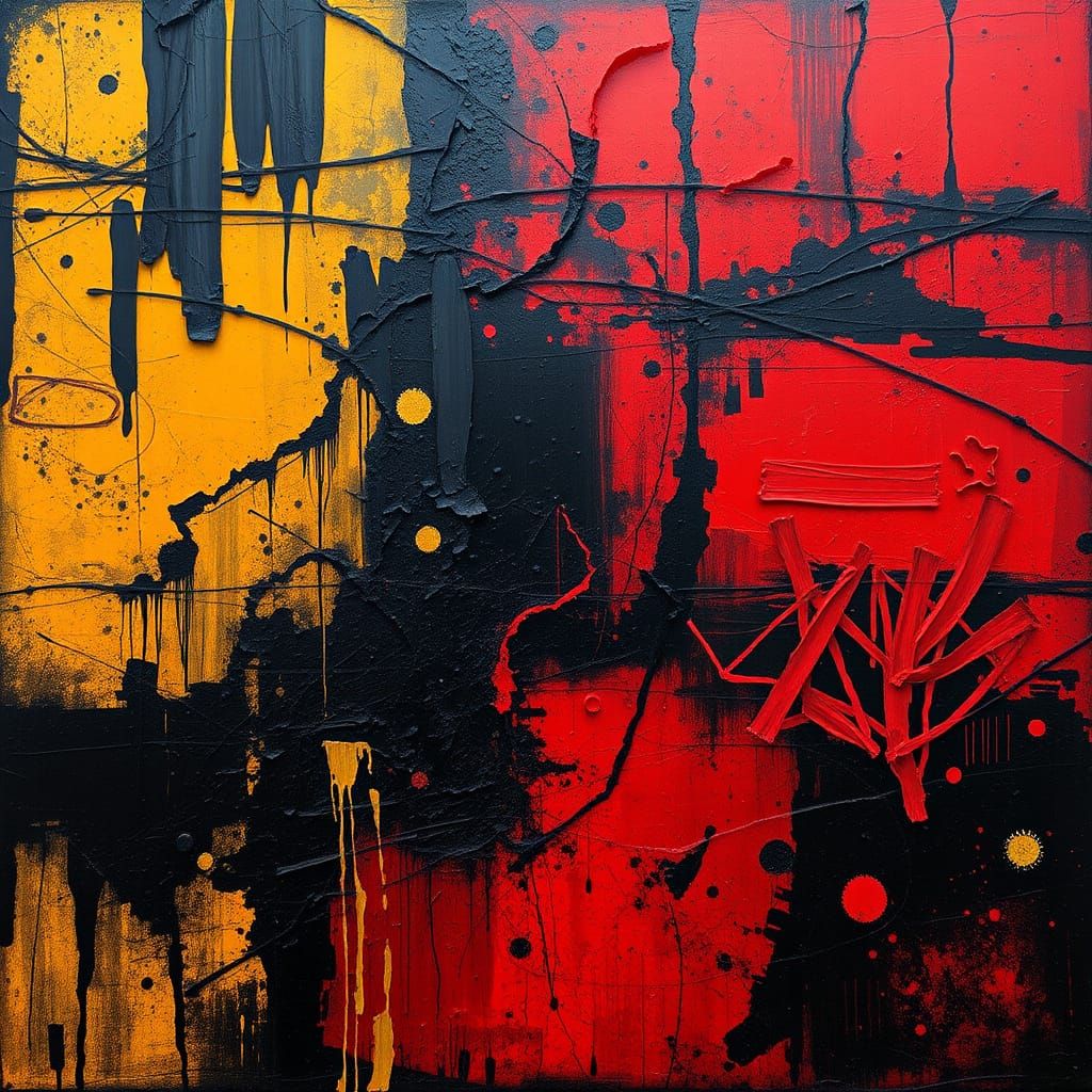 Hyperdetailed Mixed Media Masterpiece in Charcoal and Oil Pa...