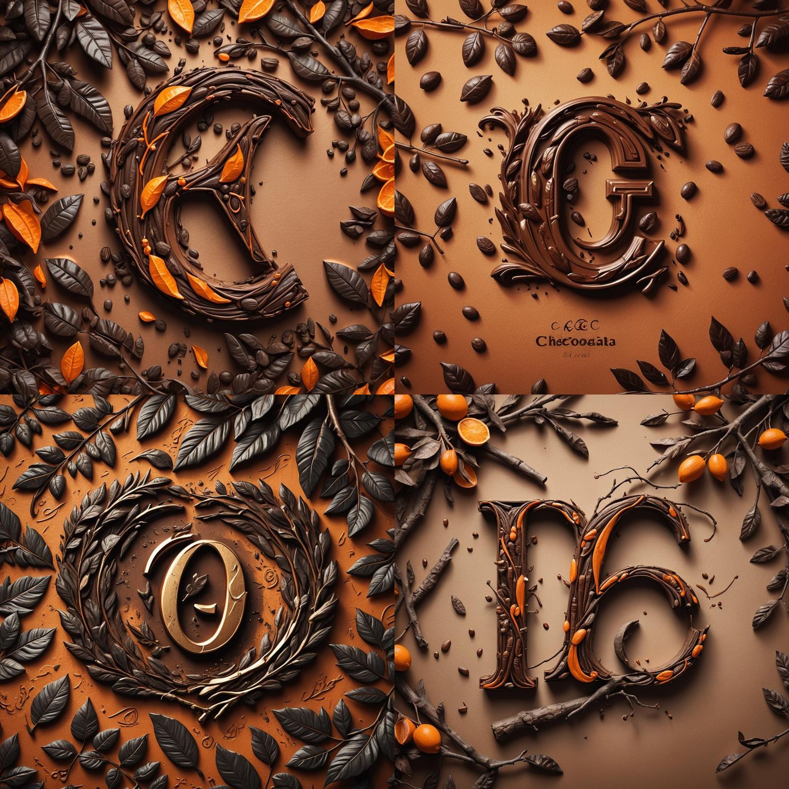 Elegant Cocoa Branch Logo with A and C Letters