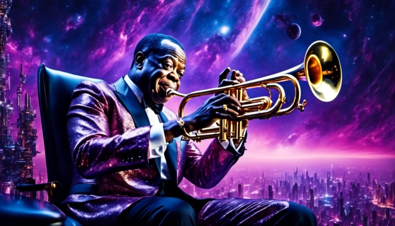 Armstrong in Space: Sci-Fi Jazz Concept Art
