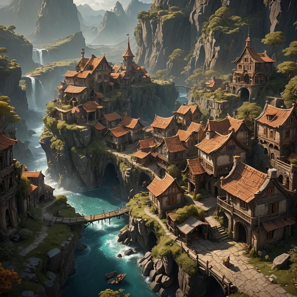 Fantastical Wind-Swept Landscape in Deep Color