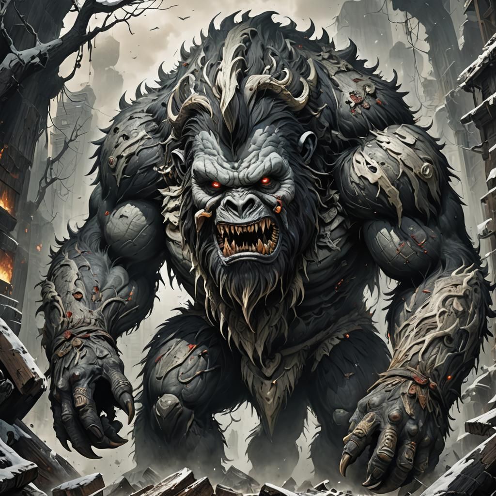 Grotesque Abomination: A Monstrous Colossus of Decay