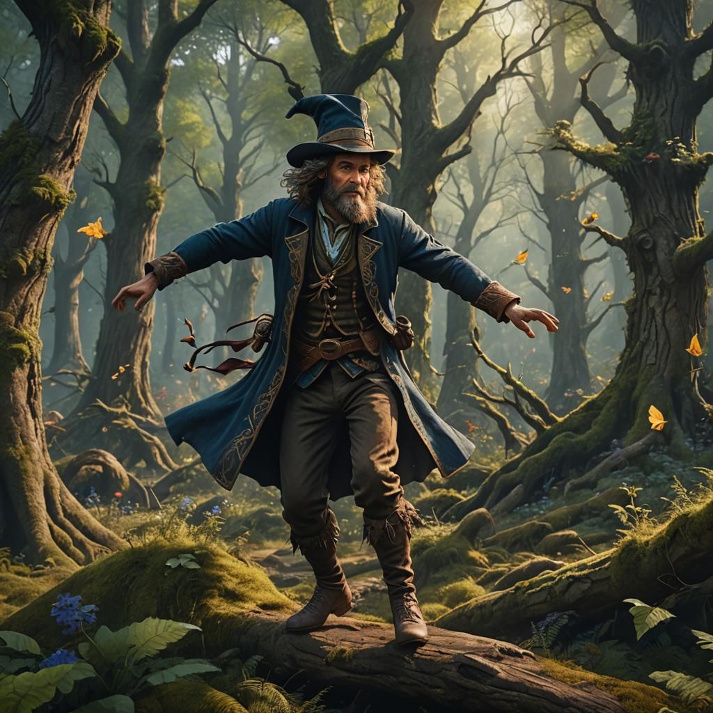 Tom Bombadil Dancing in the Old Forest