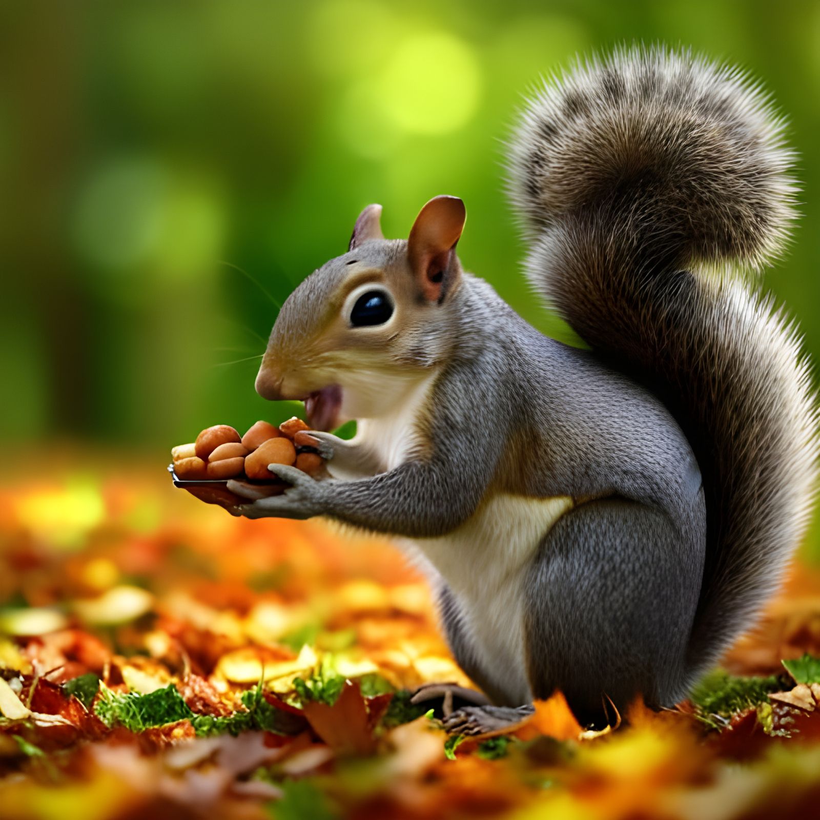 Just a squirrel and his breakfast