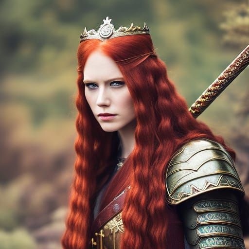 Red Haired Viking Princess Portrait