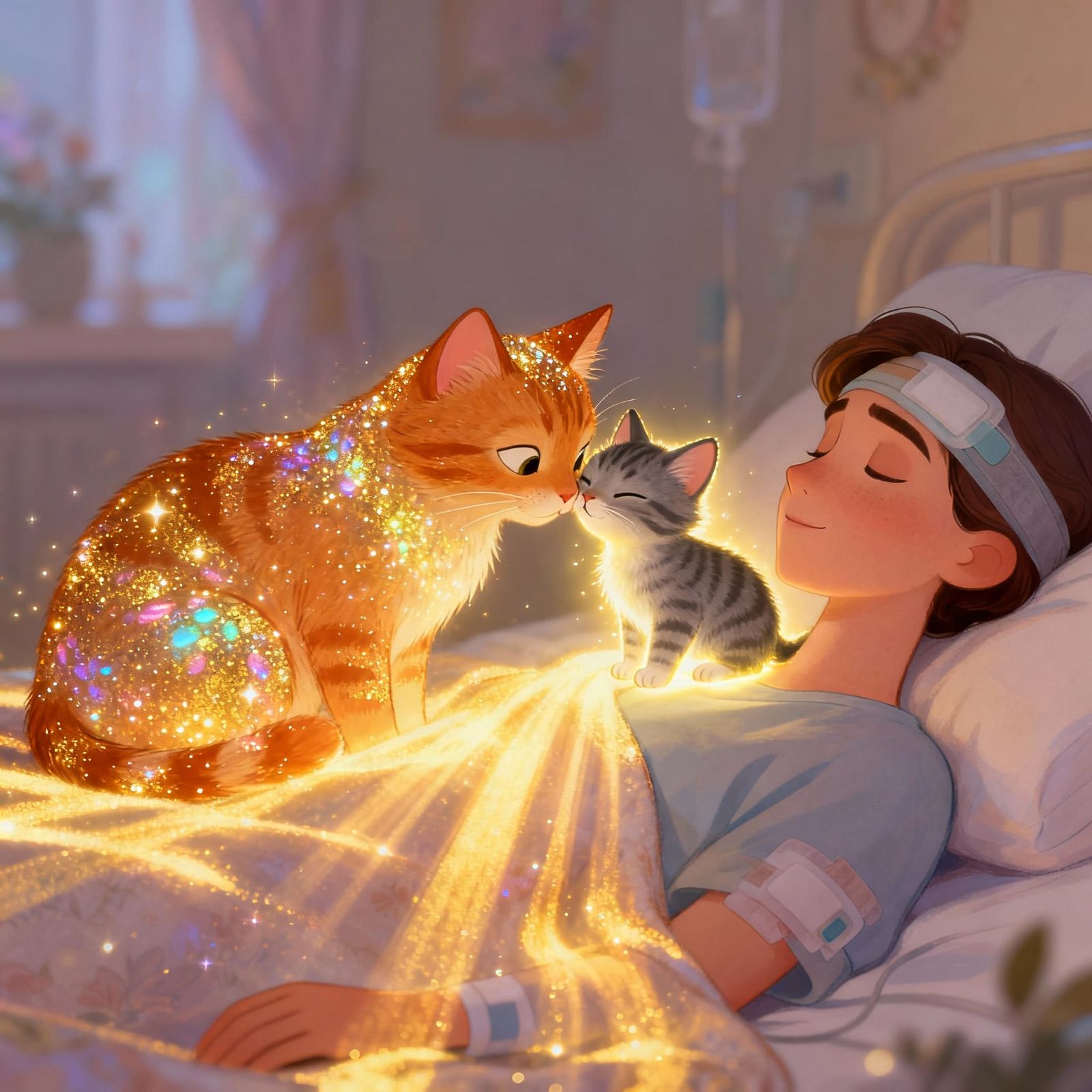 Magical Healing Cats Comfort Human After Surgery