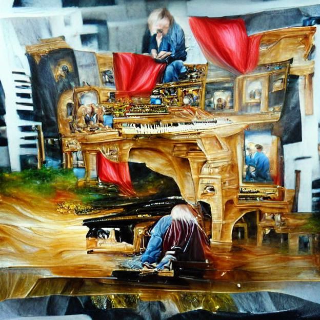 Inferno Piano: A Fiery Digital Rendering