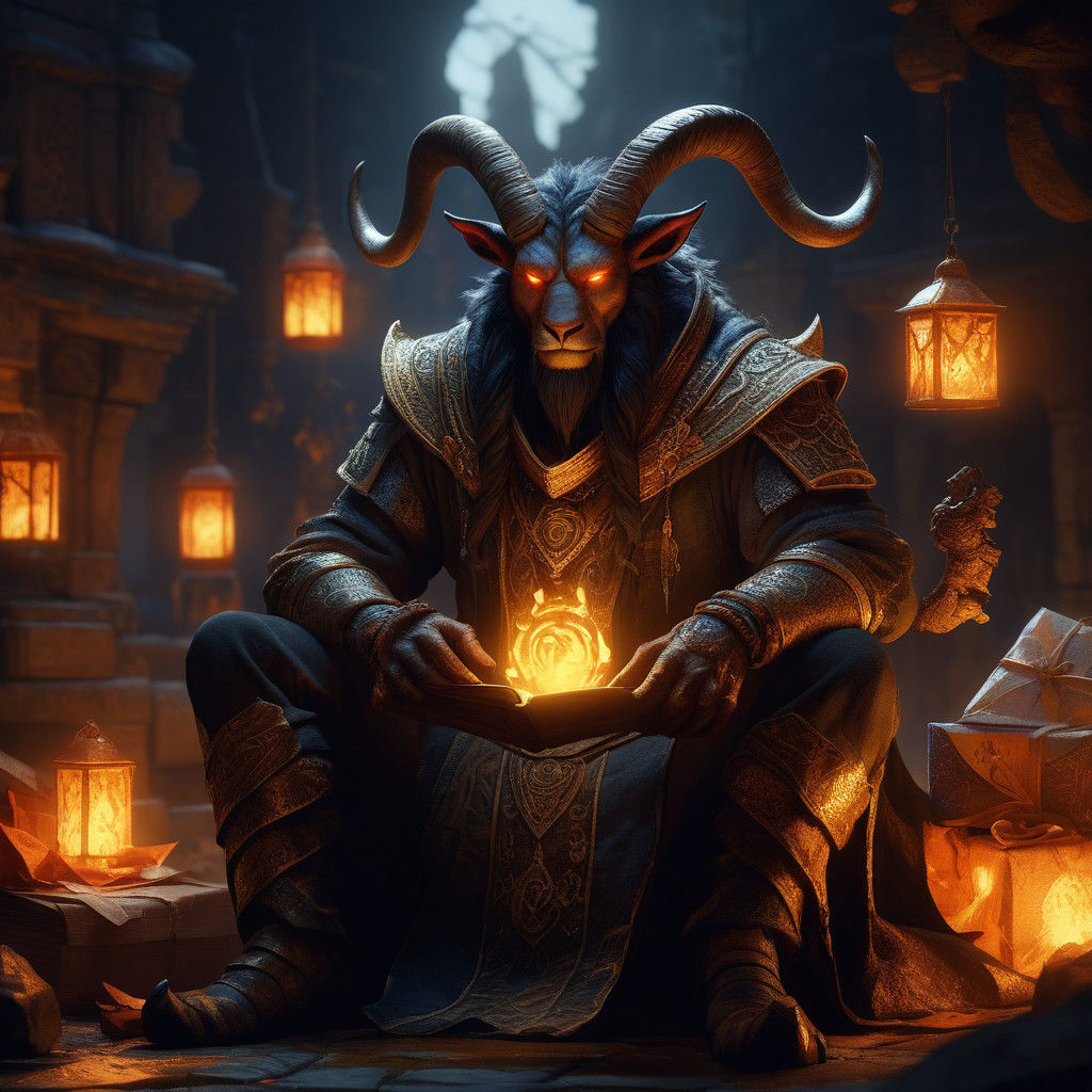 Dark Mythical Creature Weaves Holiday Magic