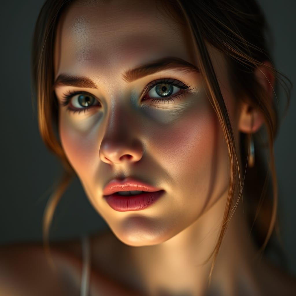 Photorealistic Portrait of a Beautiful Woman