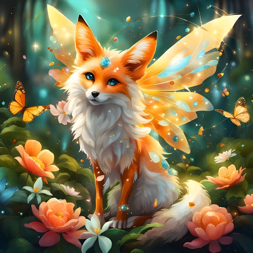 Enchanting Fairy Fox in Magical Forest
