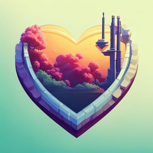 Heart as 3D Digital Art