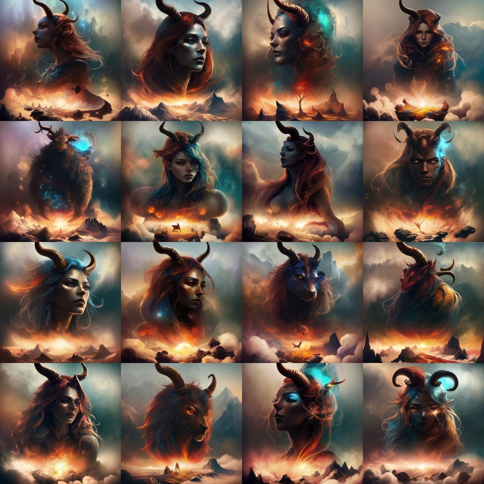 Mystical Red Lizard Humanoid in Bronze and Red