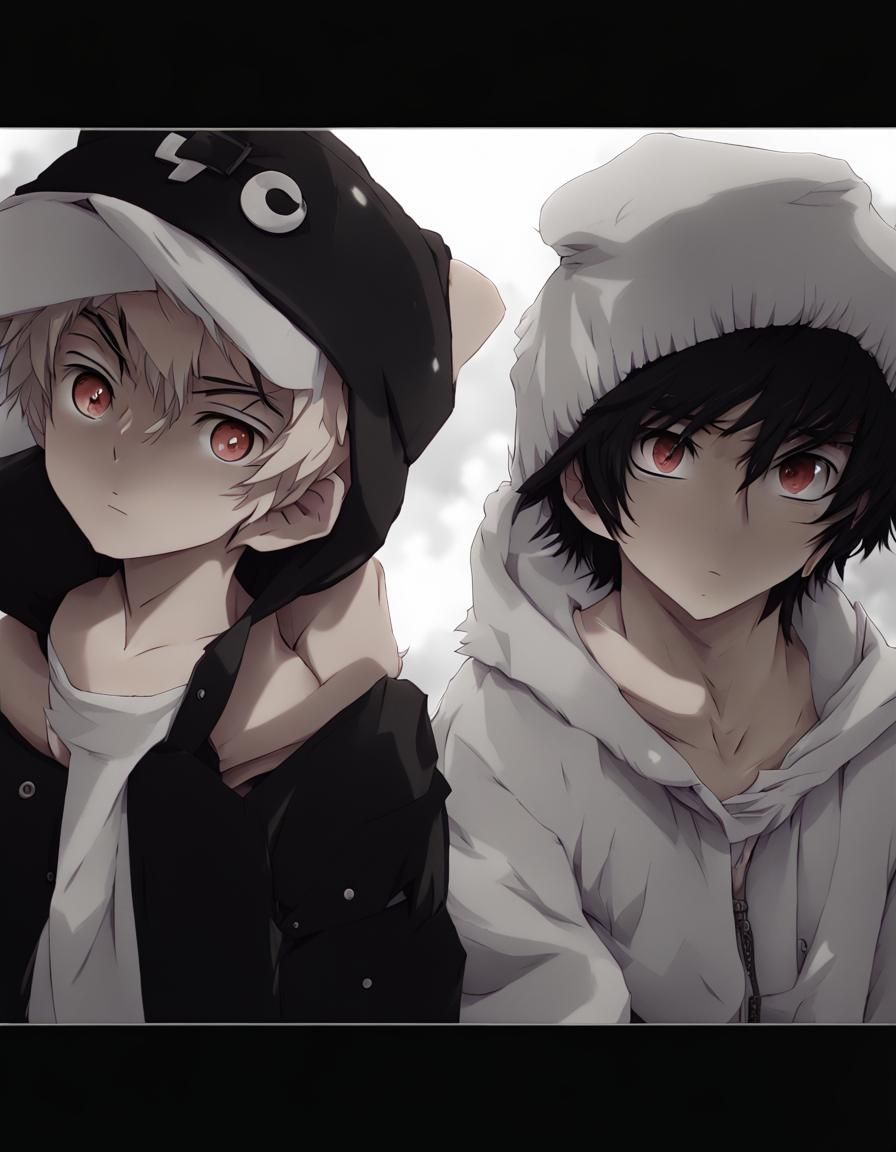 Two Anime Boys in Classic Style