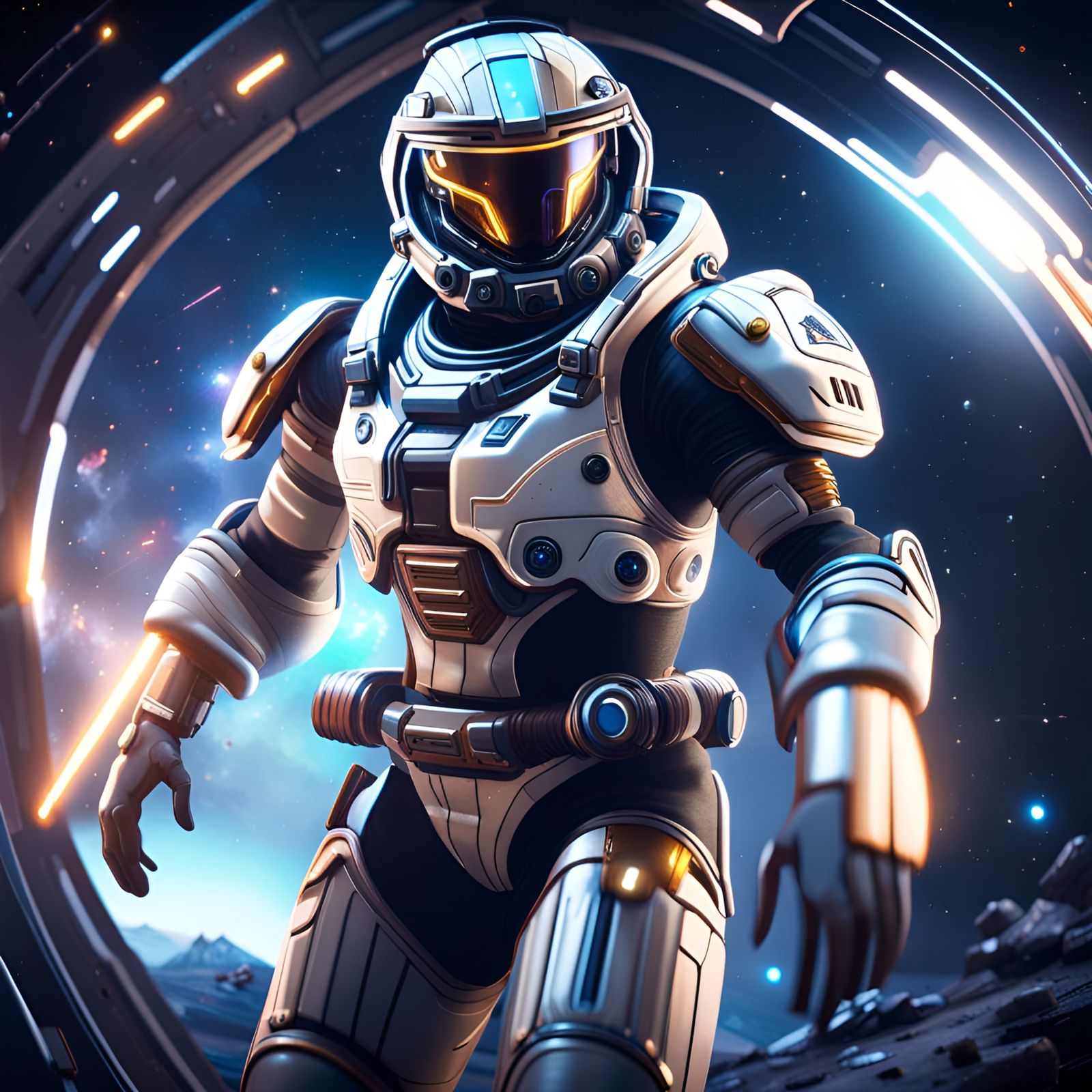 Epic Intergalactic Space Crusader in 3D