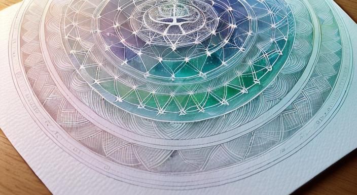 sacred geometry, tree of life, high precision geometric line...