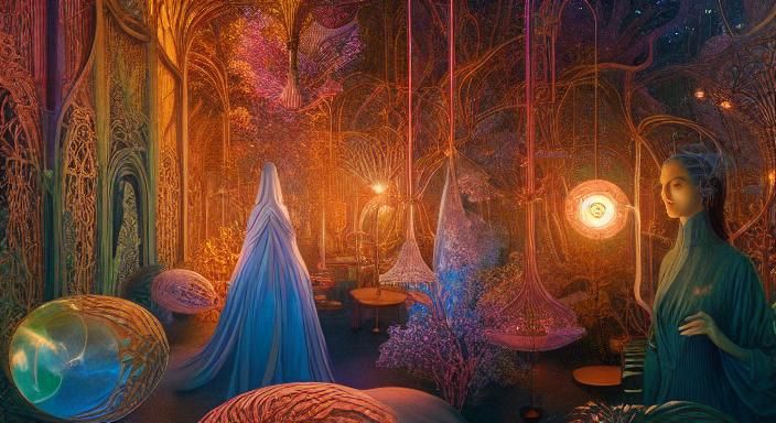 Soul-Wizard in Orbit: A Surreal Collage Art Portrait