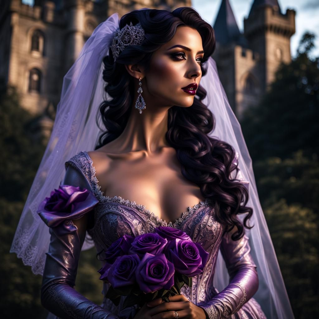 A Bride in Violet Latex