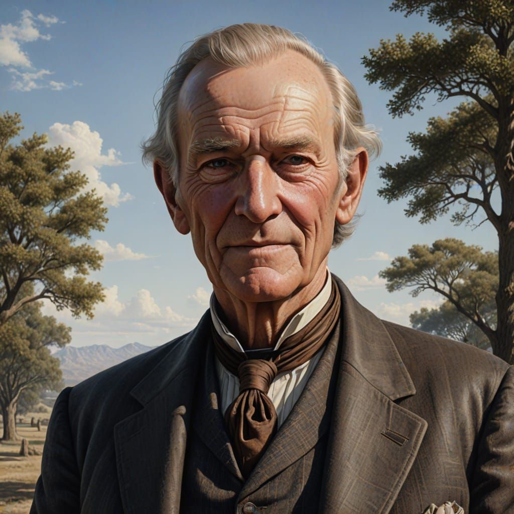 Photorealistic Portrait of an American Man, 1849