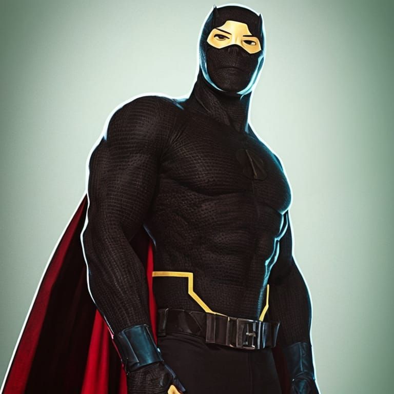 Dynamic Superhero Soaring With TLH on Chest