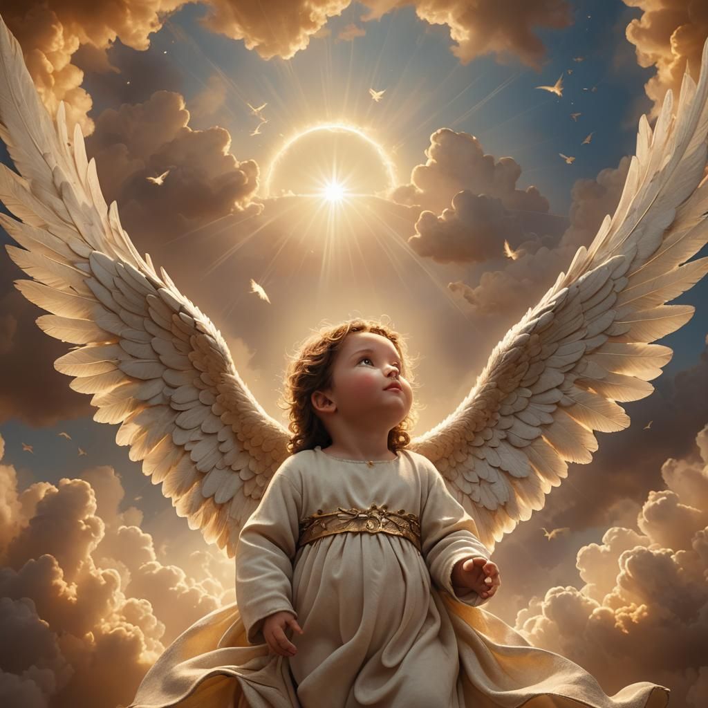 Angelic Baby Jesus in Divine Light